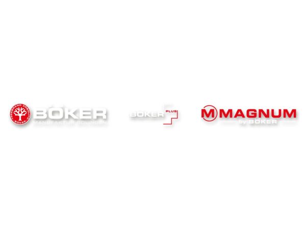 Naklejki na szybę Boker, Boker+, Magnum