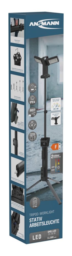 Lampa robocza Ansmann WL11500R 15000lm aku230V