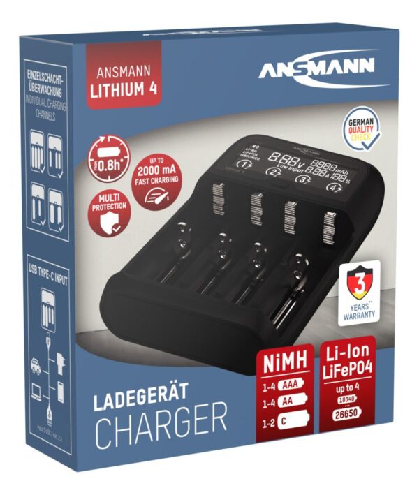 Ładowarka Ansmann Lithium 4 do Lilon AAAAA