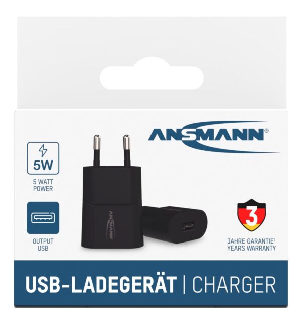 Ładowarka Ansmann HC105 czarna USB 5W 1A
