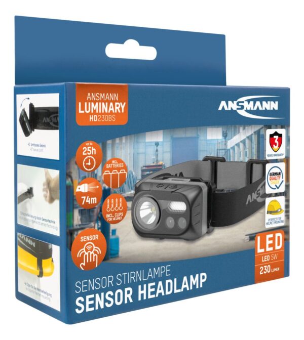 Latarka czołowa LED Ansmann HD230BS 230 lm 3xAAA
