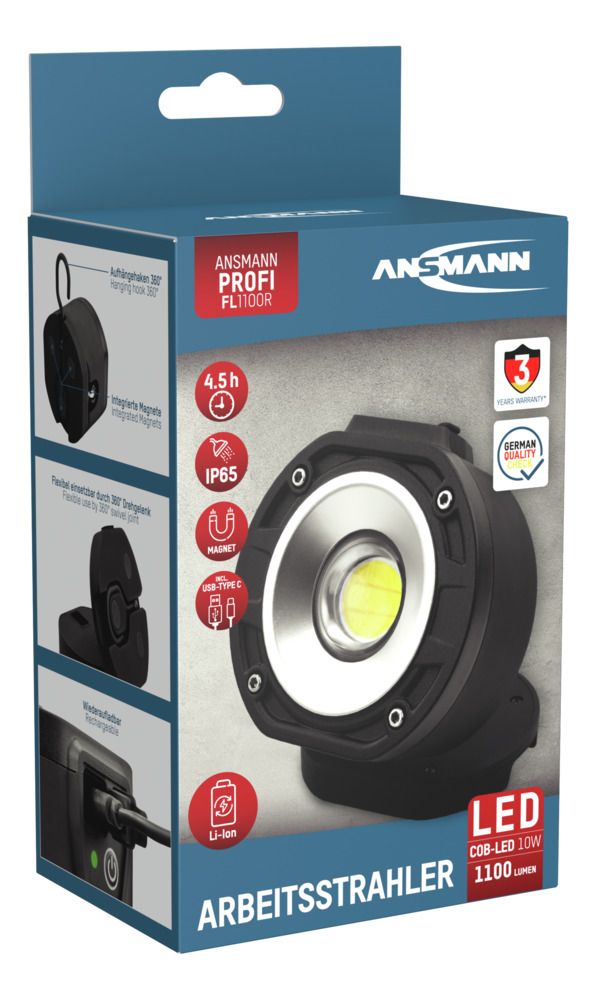 Lampa Ansmann LED FL1100R 700 lm aku Lipo