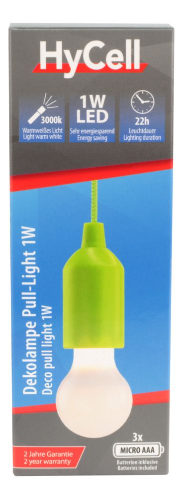 Lampa LED HyCell PL1W 25 lm 3xAAA zielona