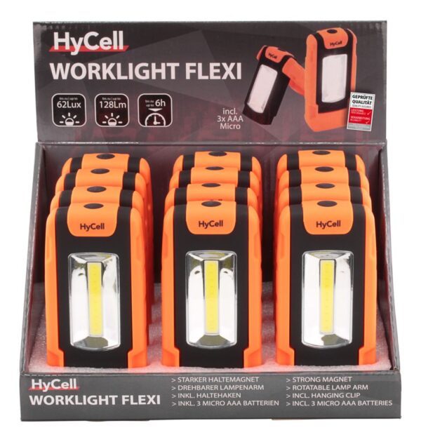 Lampa warsztatowa HyCell COB LED Flexi 3xAAA